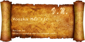 Voszka Móric névjegykártya